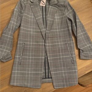 Philosophy Black and White Plaid Jacket